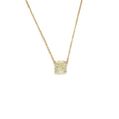 GIA Certified 2.00ct Fancy Yellow Diamond  Necklace