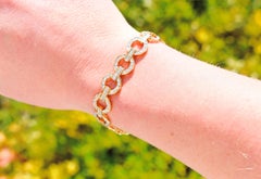 Vintage Bracelet 18k Gold and 4 Carats Diamond Bracelet