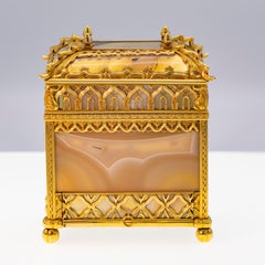 Gold and Agate Gothic Table Necessaire