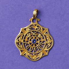 Gold and Amethyst February Pendant