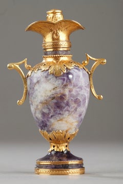 Gold and Amethyst Perfum Flask, Early 19th Century