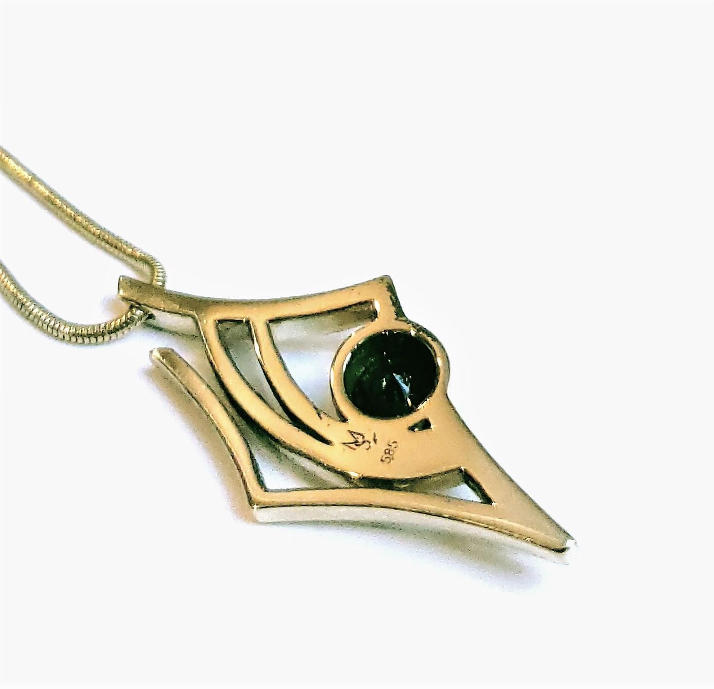 The Antares Origins 14k gold pendant ( 8.56 gms) with a 6mm center black diamond is surrounded by black diamond melee. Thirty - 1mm,  Ten - 1.4mm.  The pendant is 1-3/8