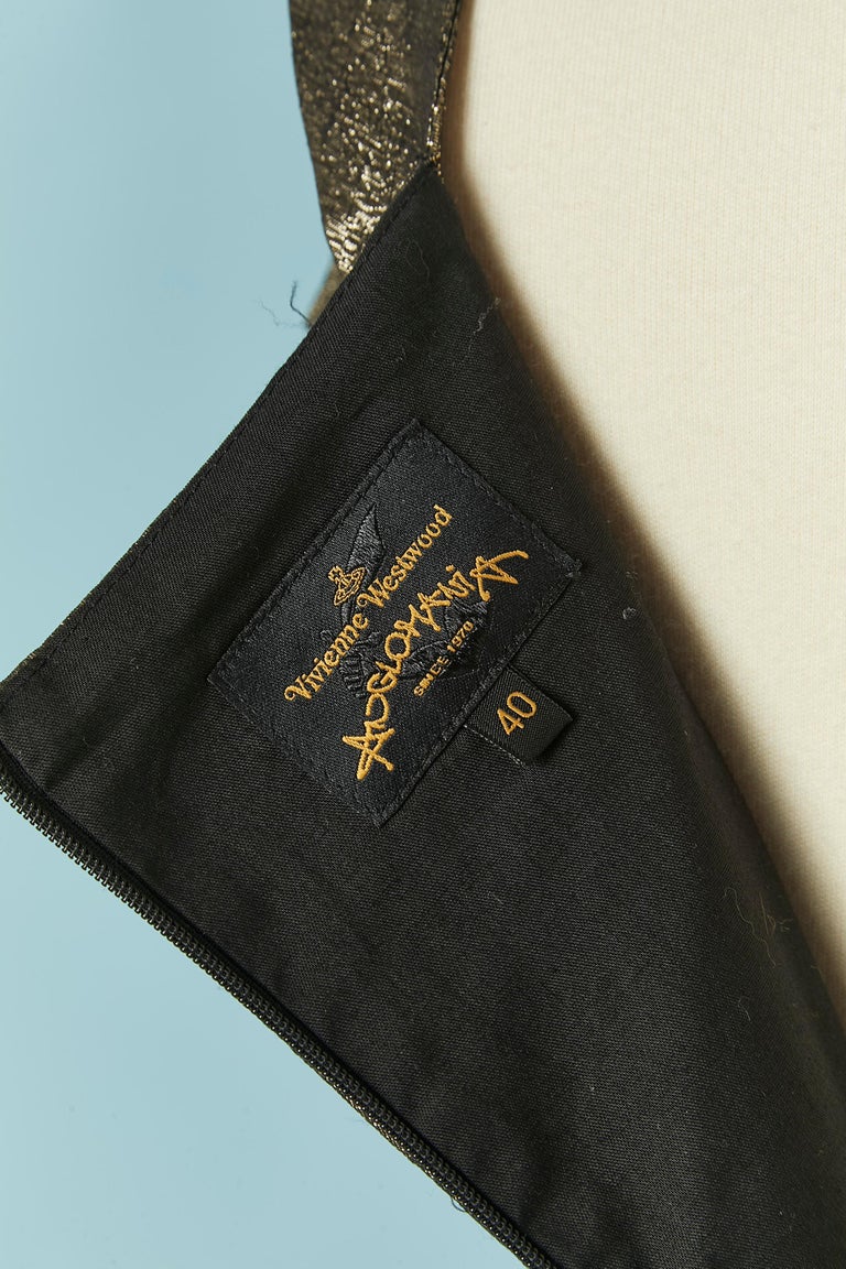 vivienne westwood anglomania gold dress 1990/ 2000's Gold Vivienne Westwood Anglomania Dress – Nomad Vintage main image 0