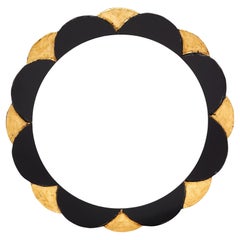 Gold and Black Petal Mirror