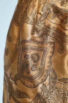 Gold and black silk brocade skirt Yves Saint Laurent Rive Gauche