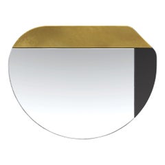 Gold and Black WG.C1.E Hand-Crafted Wall Mirror