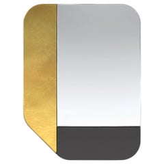 Gold and Black WG.C1.F Hand-Crafted Wall Mirror