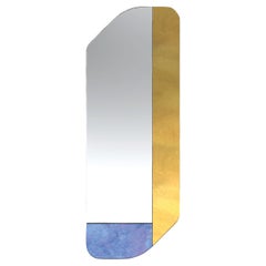 Gold and Blue WG.C1.D Hand-Crafted Wall Mirror