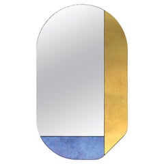 Gold and Blue WG.C1.G Hand-Crafted Wall Mirror