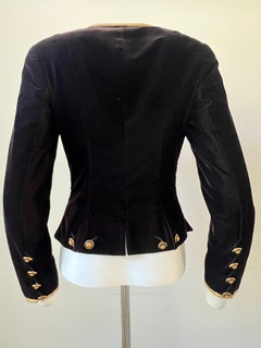 Gold and Brown Velvet Vintage Chanel Jacket
