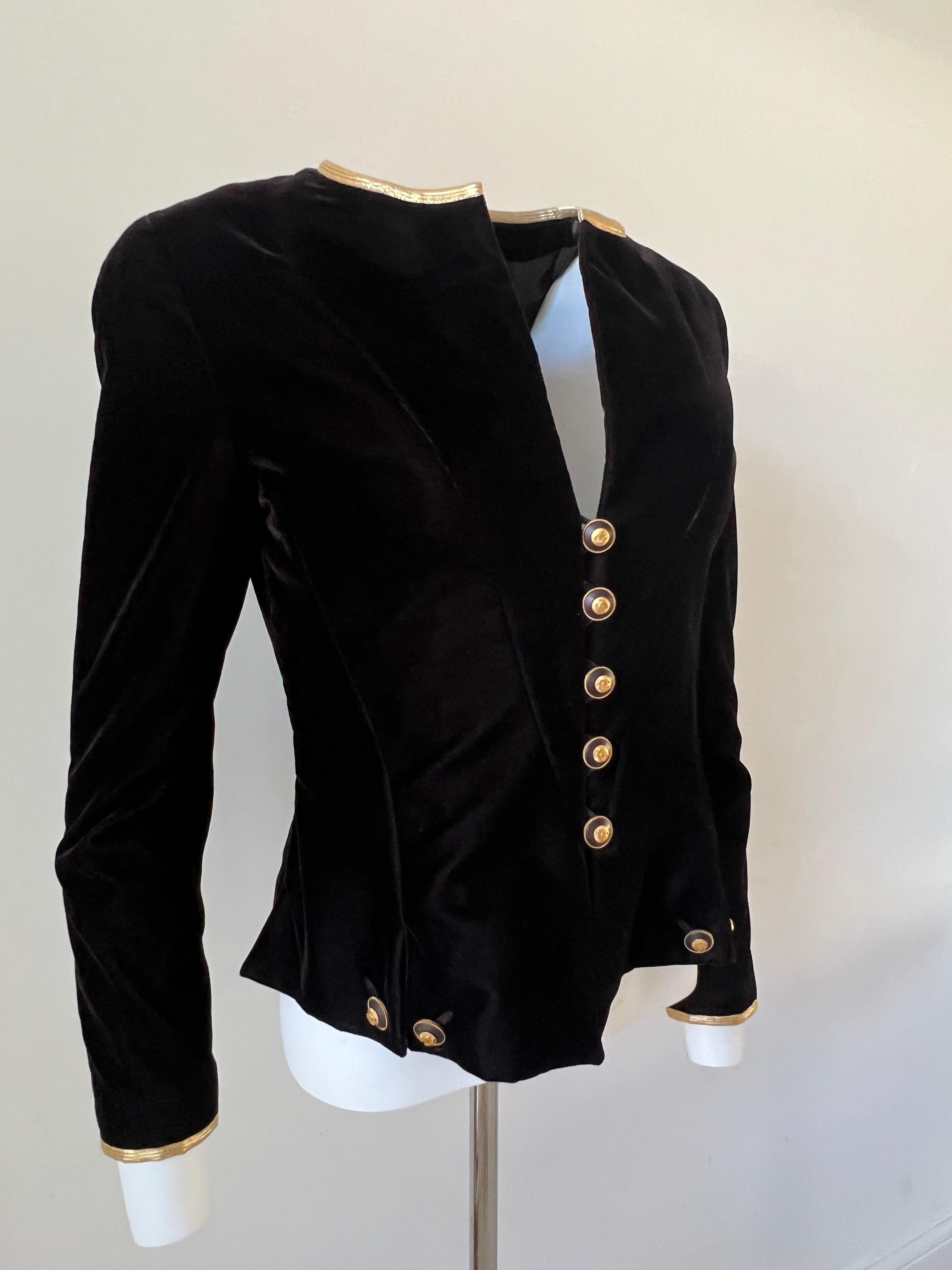 chanel vintage jacket black