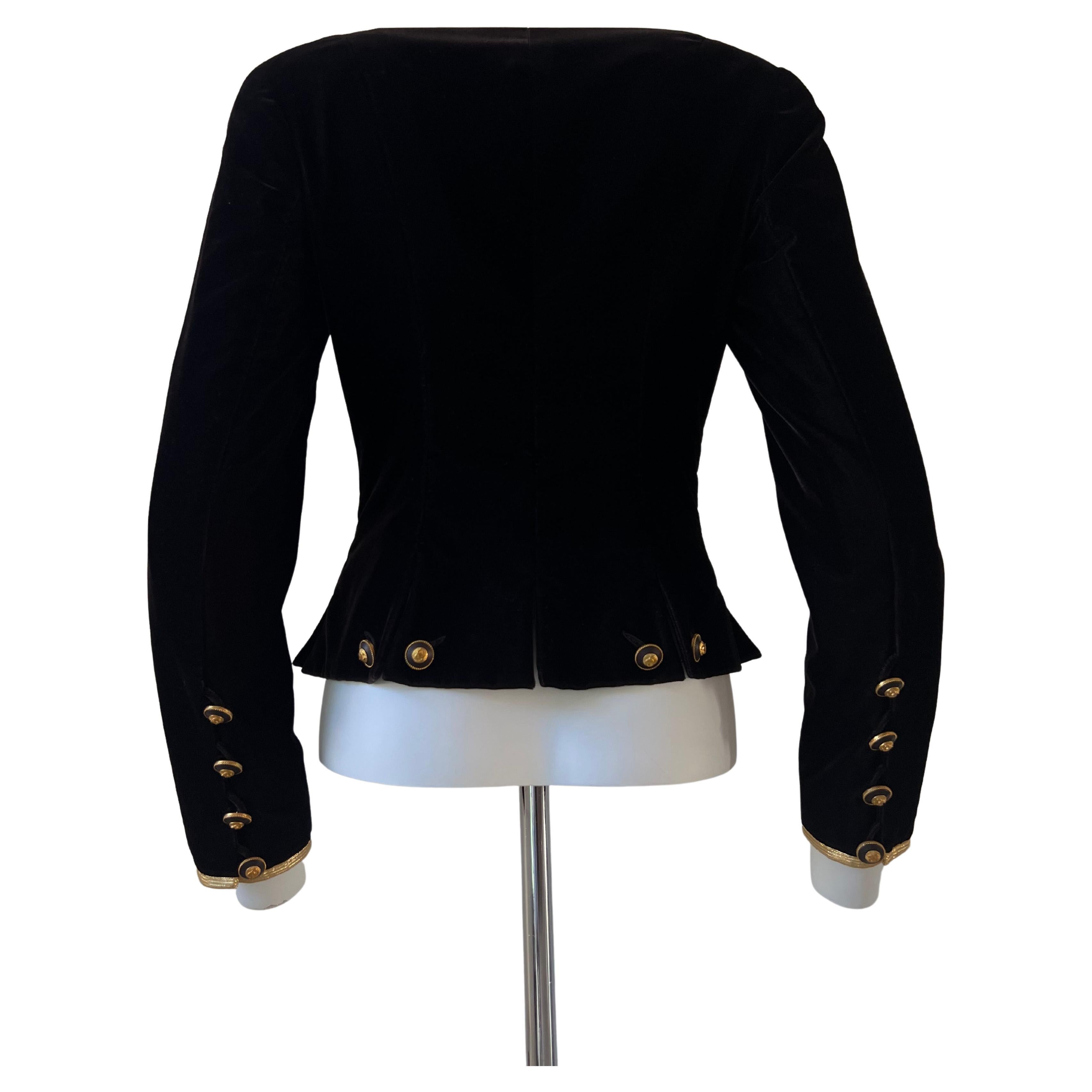 Women's Gold and Brown Velvet Vintage Chanel Jacket For Sale