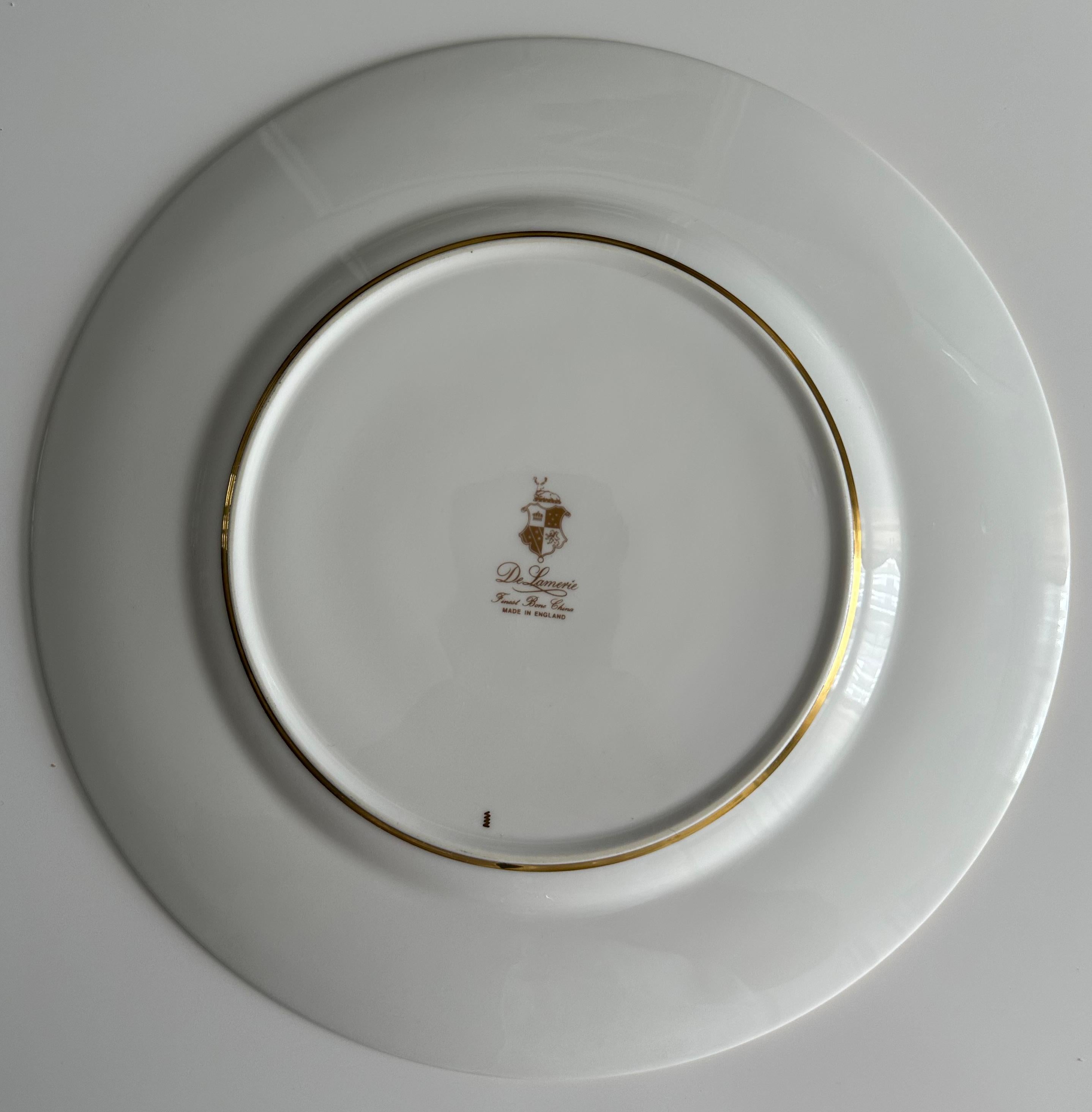 Gold Plate Gold and Burgundy Ornamental Decorative Plate in Barocco Style by De Lamerie For Sale