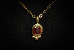 Gold and Burmese Spinel Necklace