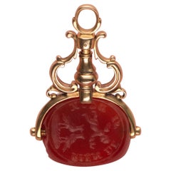 Antique Gold and Carnelian Triple Seal
