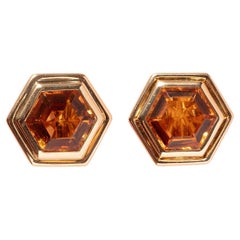Gold and citrine Bulgari earrings