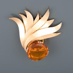 Gold and Citrine French Vintage Brooch