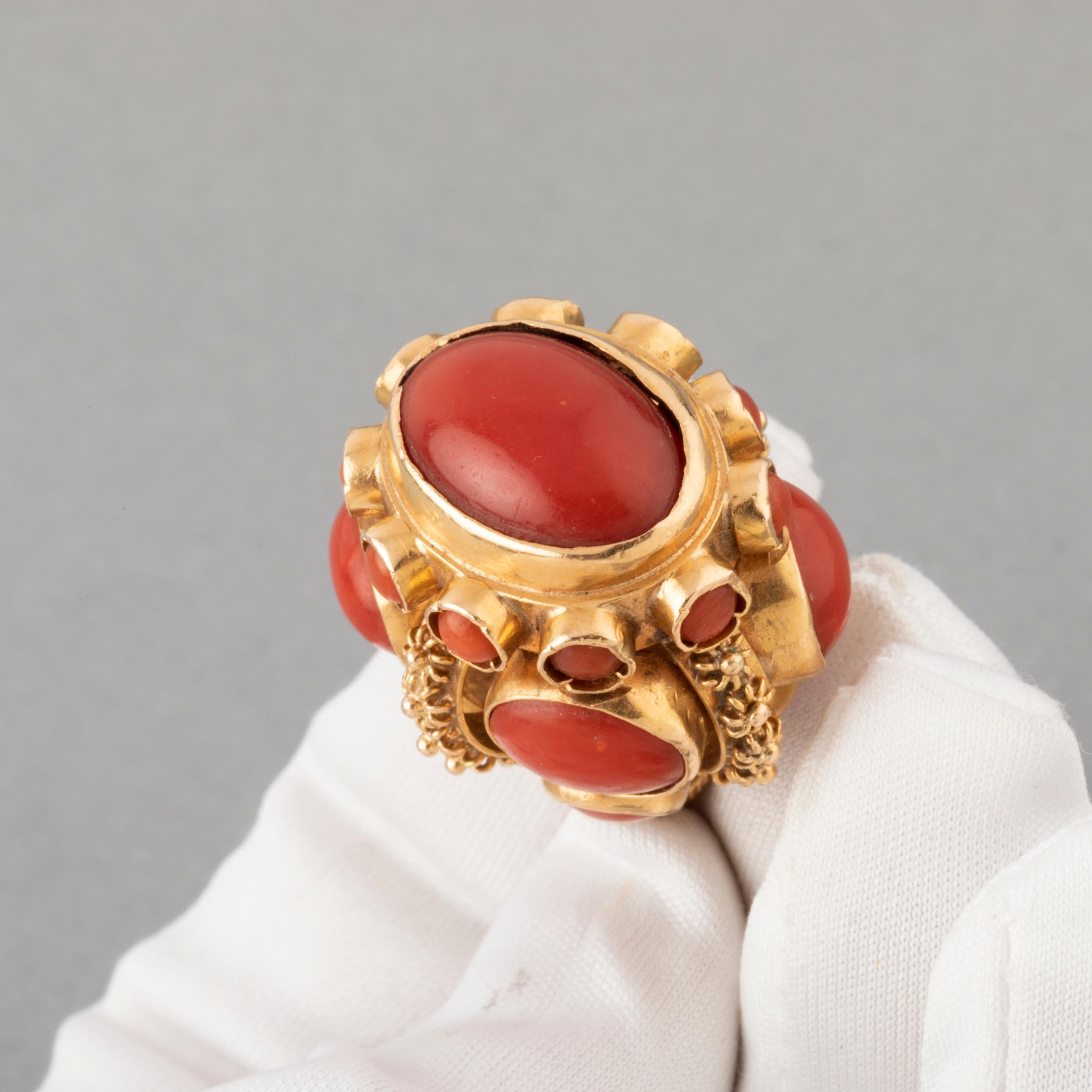 Gold and Coral Vintage Charm 1