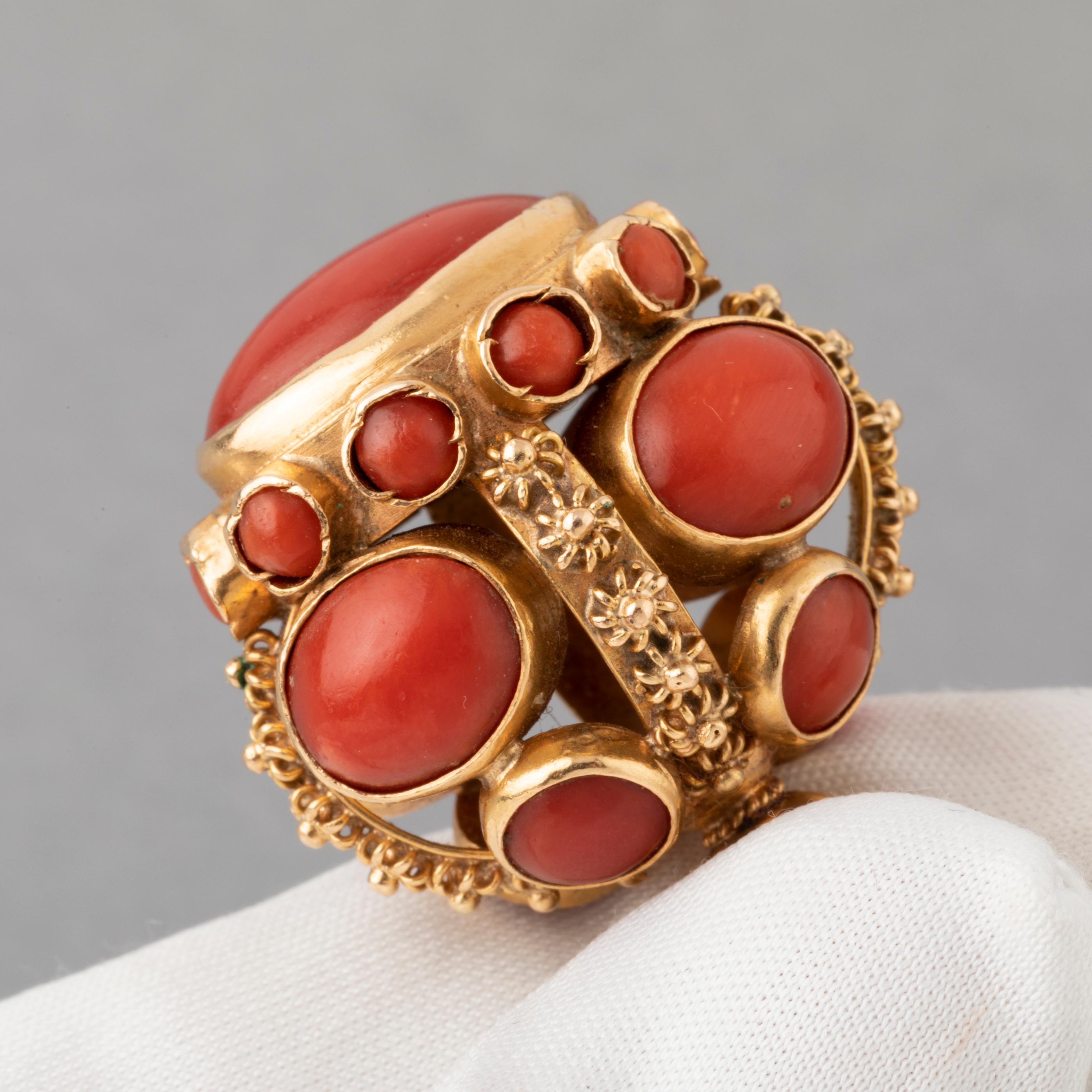 Gold and Coral Vintage Charm 4