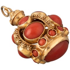 Gold and Coral Vintage Charm