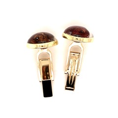 Gold and Crystal Irish Setter Cufflinks