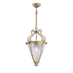 Gold and Crystal Lantern Pendant