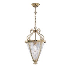 Colgante Farol de Oro y Cristal