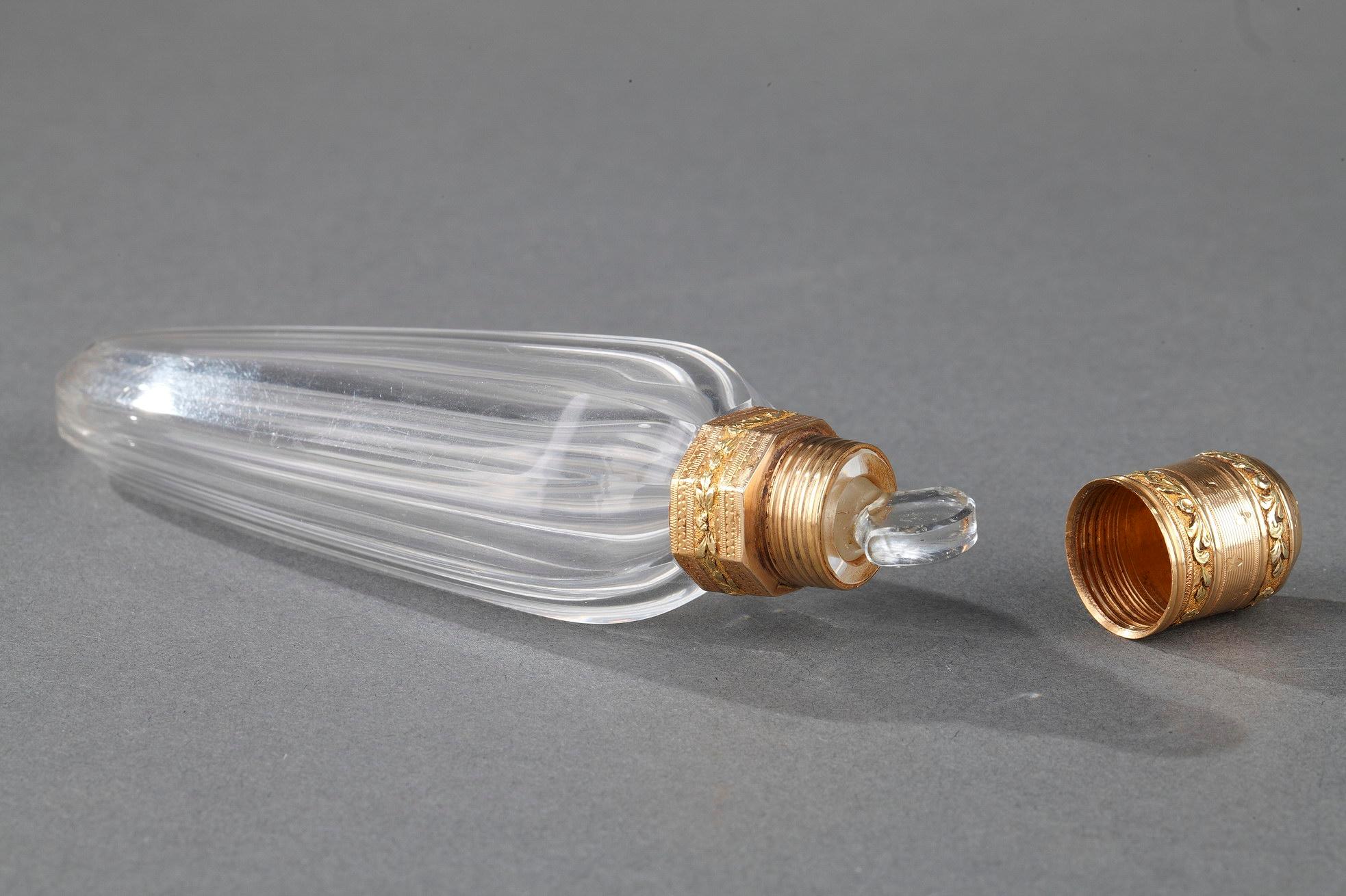 Women's or Men's Gold and Cut Crystal Perfume Flask Louis XVI, circa 1784