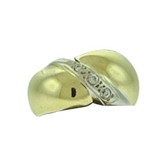 Gold and Diamond 14 Karat Yellow Gold Ring Vintage