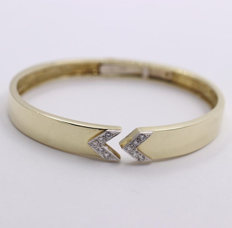 Gold and Diamond Arrow Bracelet For Sale at 1stDibs arrow bracelets