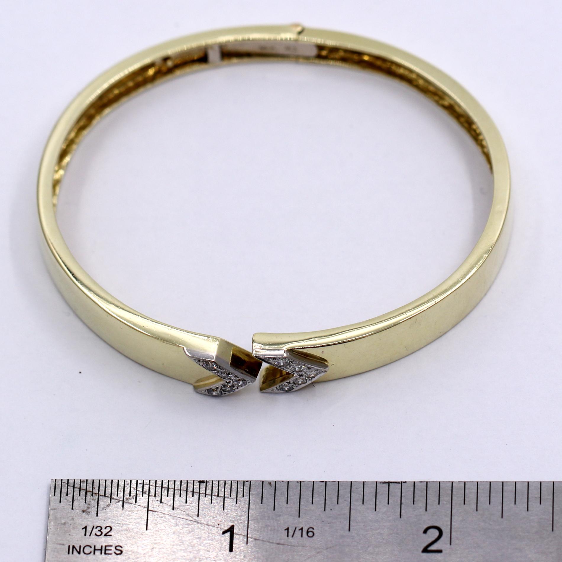 Women's Gold and Diamond Arrow Bracelet