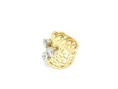 Gold and Diamond Band Ring