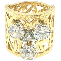 Gold and Diamond Band Ring
