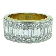 Gold and Diamond Band Ring