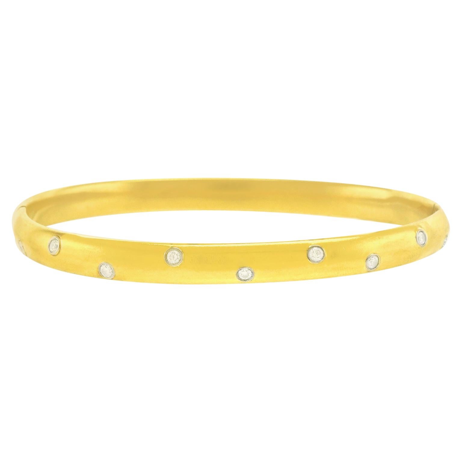 Gold and Diamond Bangle