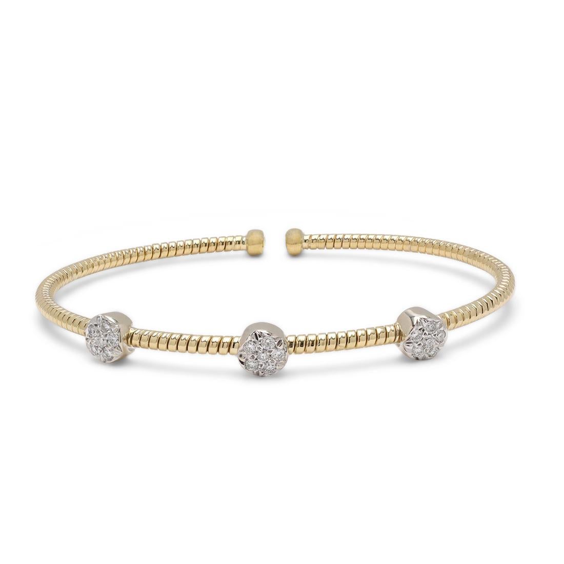 Women's or Men's Gold and Diamond Bracelet Set