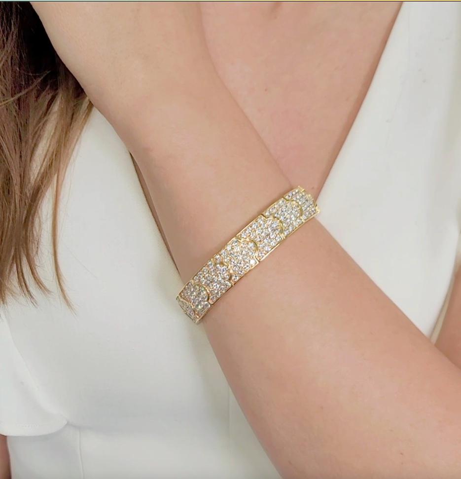 Artista Bracciale in oro e diamanti T in vendita
