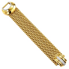Gold and Diamond Buckle Bracelet