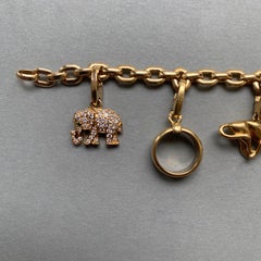 Gold and Diamond Cartier Charm Bracelet
