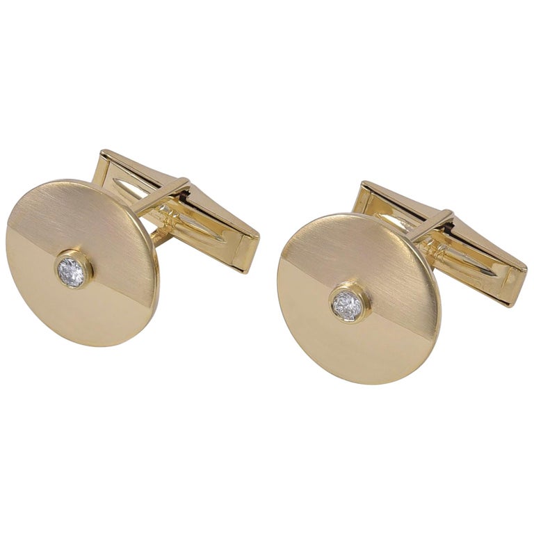 Boutons De Manchette Vintage Années 1970 - Coupe Diamant, Inox, Unisexe, Très Bon état