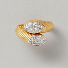 Gold and Diamond Cartier Toi et Moi Ring