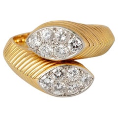 Gold and Diamond Cartier Toi et Moi Ring