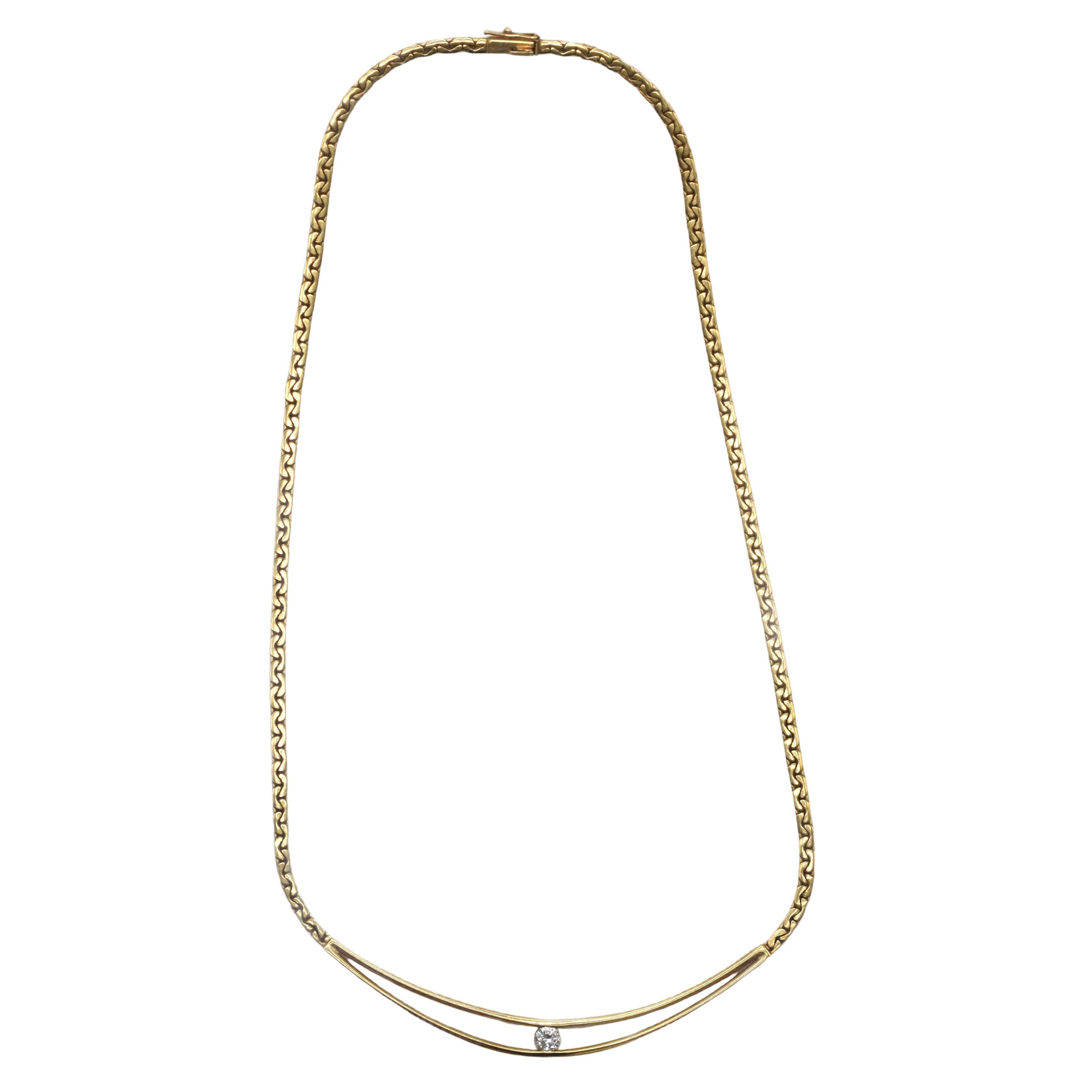 Gold and Diamond Collar Necklace 