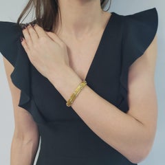 Gold And Diamond Dragon Scales Bracelet