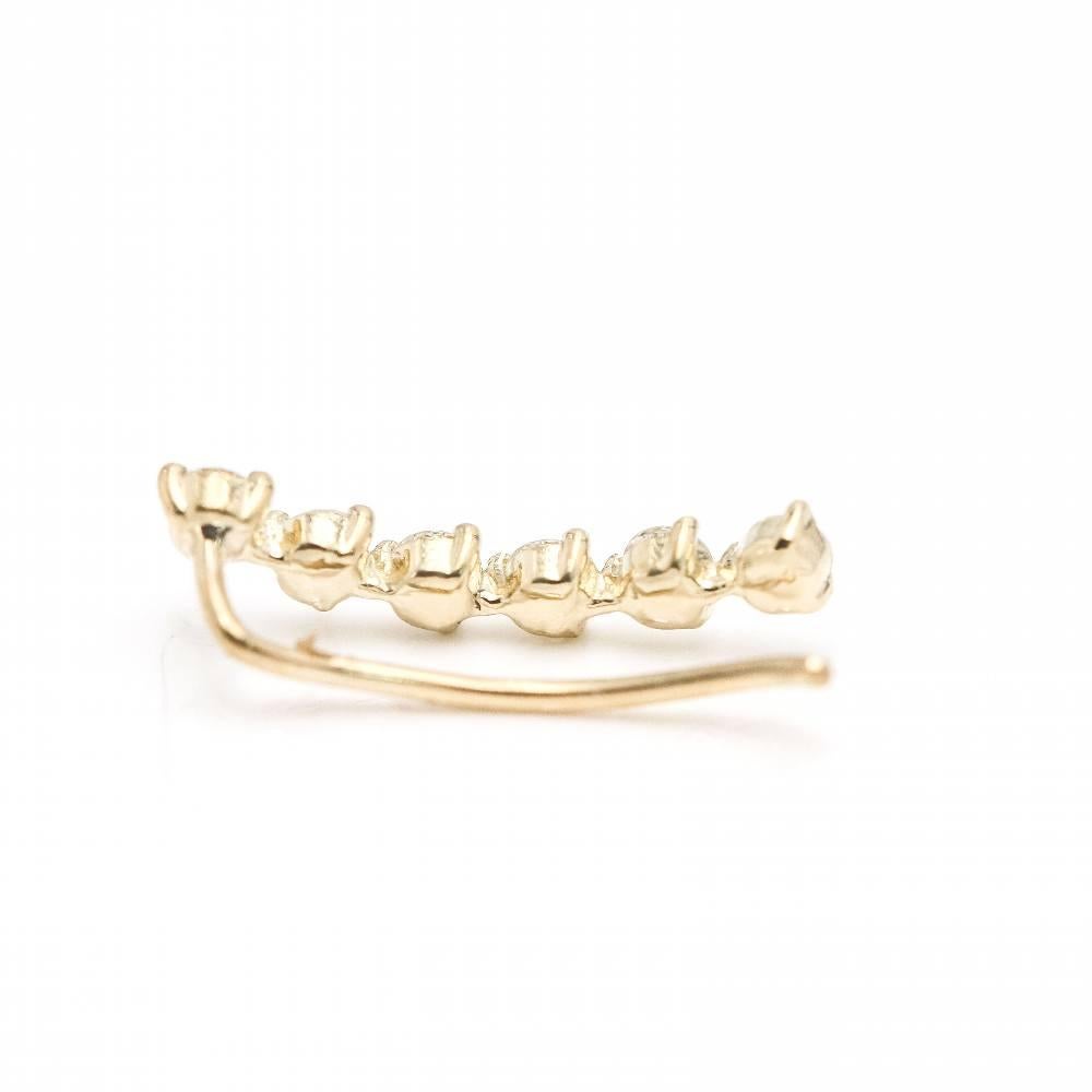 Taille brillant Boucles d'oreilles en or et diamants en vente