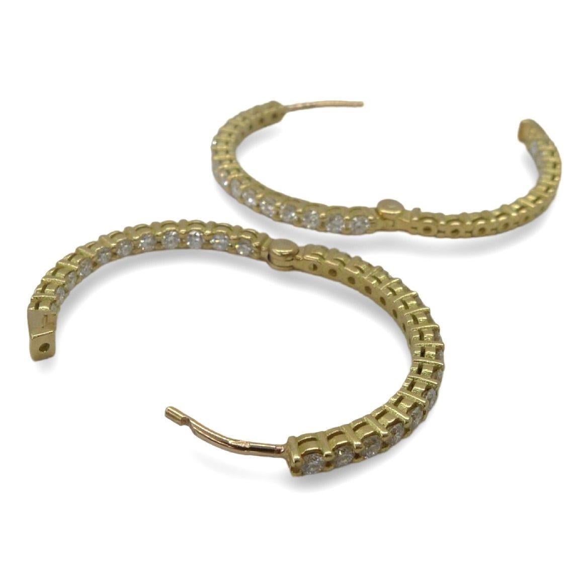 Pendientes de oro y diamantes, 1,04 ct total en venta 2