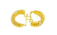 Gold and Diamond Earrings