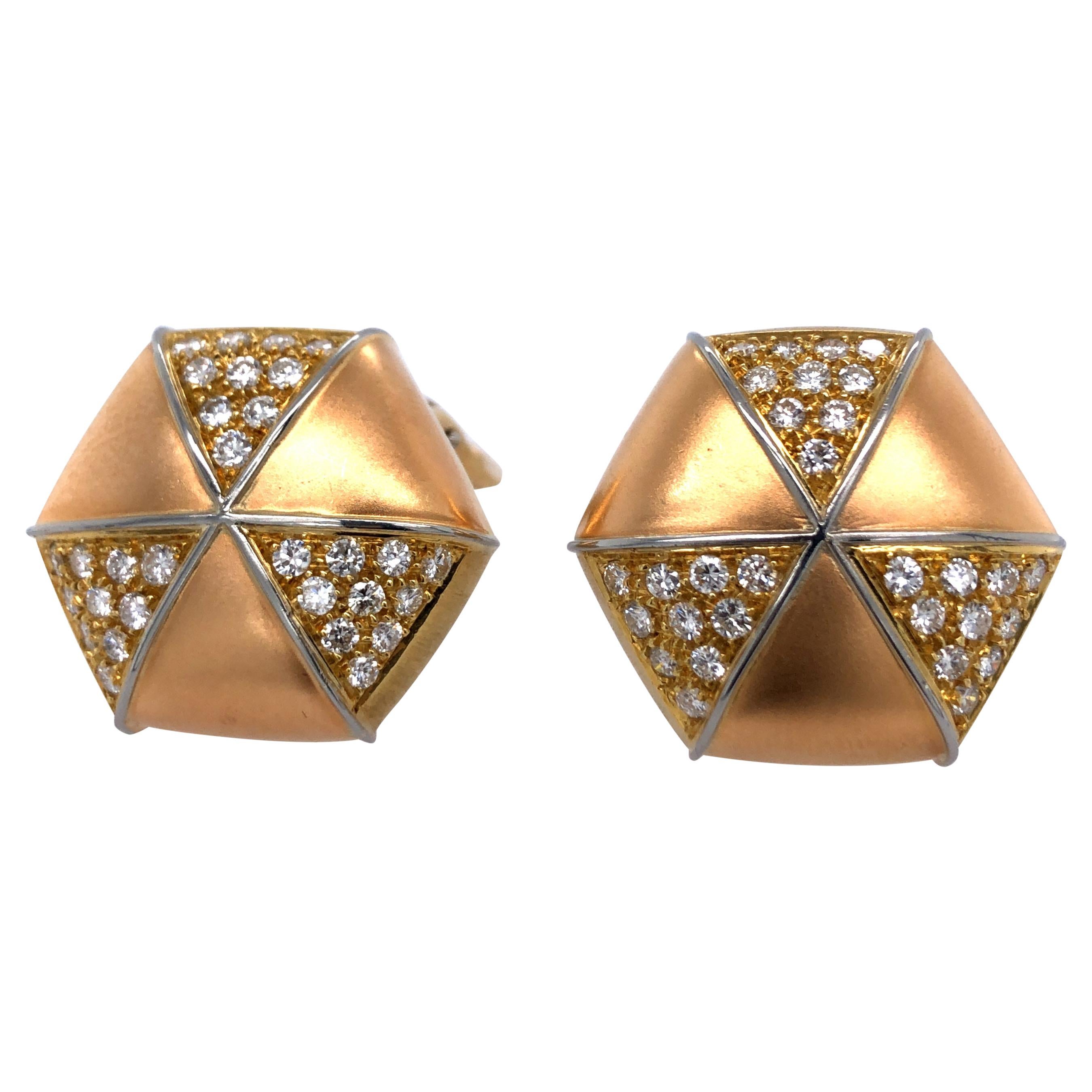 Gold- und Diamant-Ohrringe im Angebot