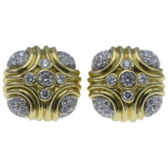 Vintage Gold and Diamond Earrings