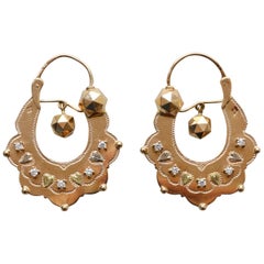 Gold and Diamond Earrings